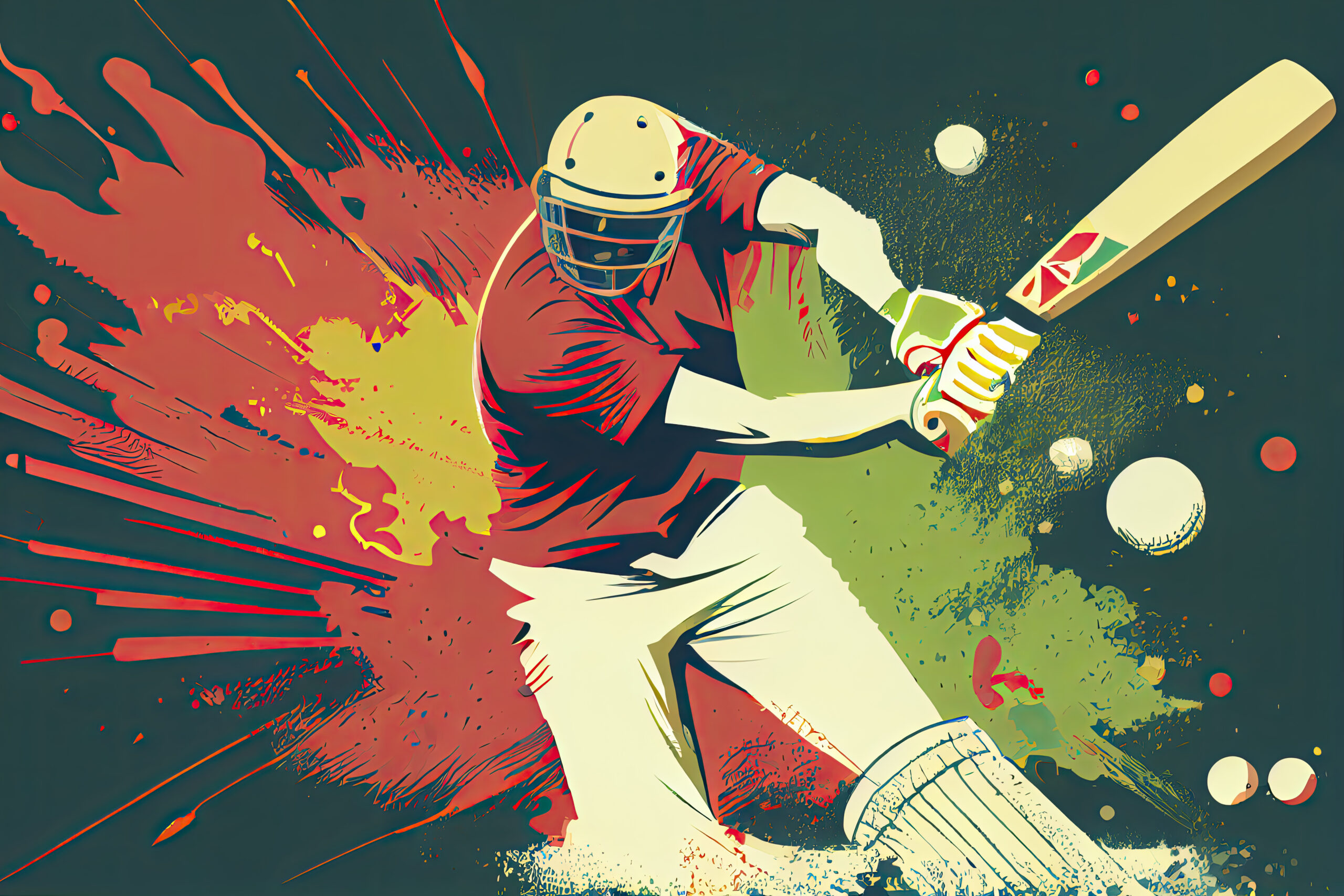 batsman playing cricket championship sports.Generative AI